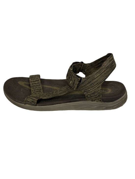 Teva Terra Floaters Mens Sandals 12 Knit Green Black 1091592 Flats Slip on